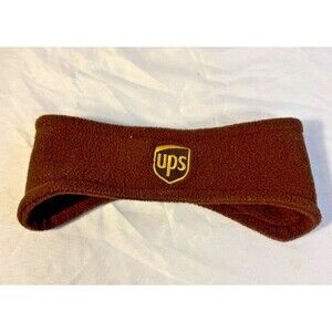 UPS United Parcel Service Headband Ear Warmer Employee Uniform Brown Fleece